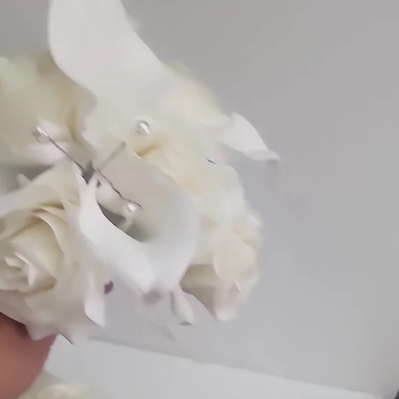 Wedding Beautiful Bride Bridal bouqet Real Touch Forever Flowers Bridesmaid 1pc - Picture 7 of 14